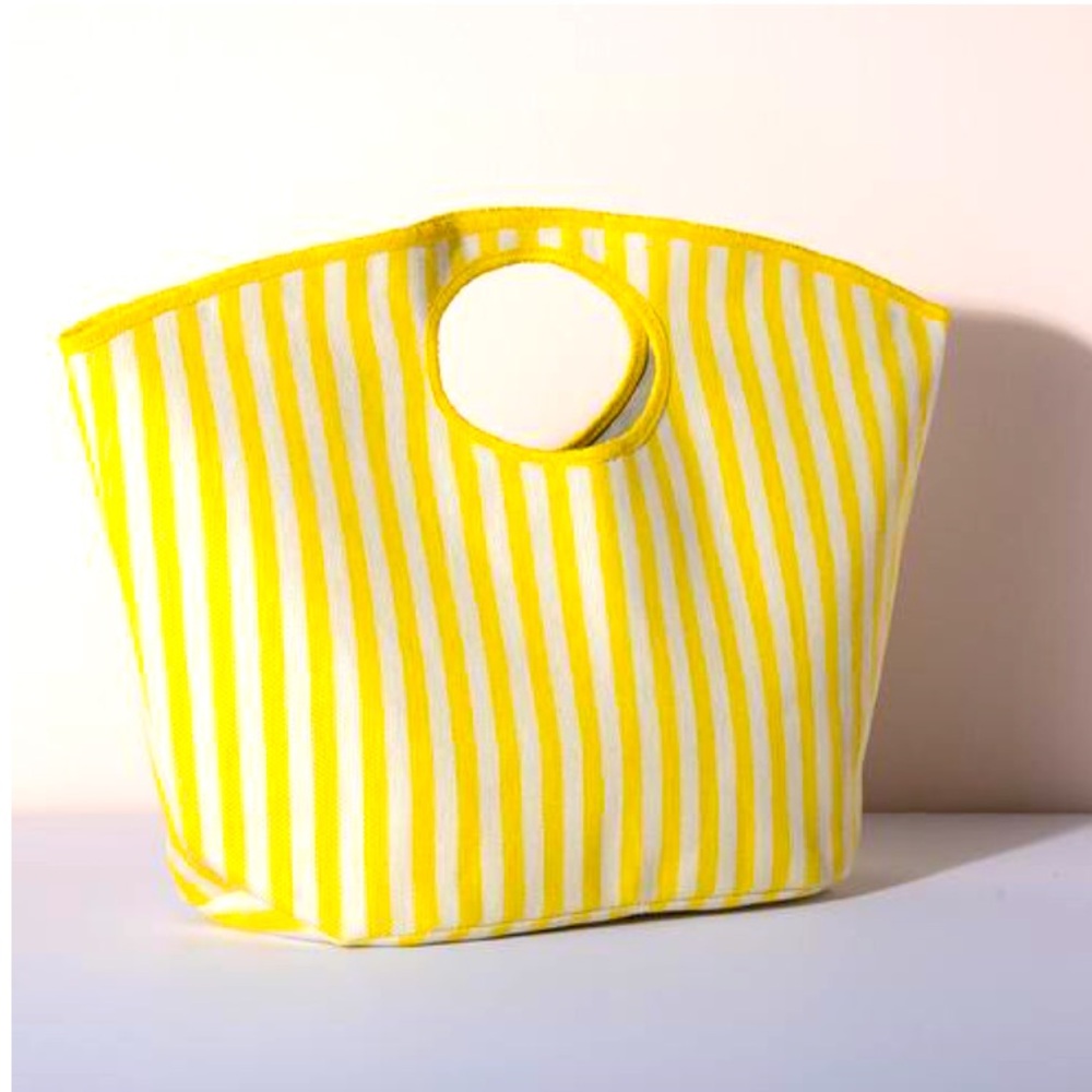 Shiraleah Lolita Stripped Beach Tote Bag Women Color Yellow 25 X 8.5 X 17.5 - Picture 3 of 5